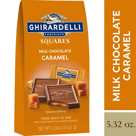 Ghirardelli’s milk chocolate caramel squares >